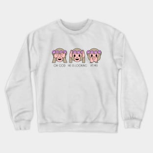 Monkey Emoji Crewneck Sweatshirt